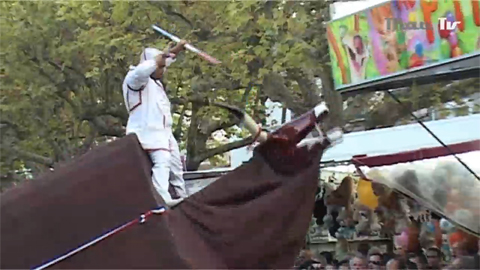 Fête de Mèze 2011, la mort du boeuf