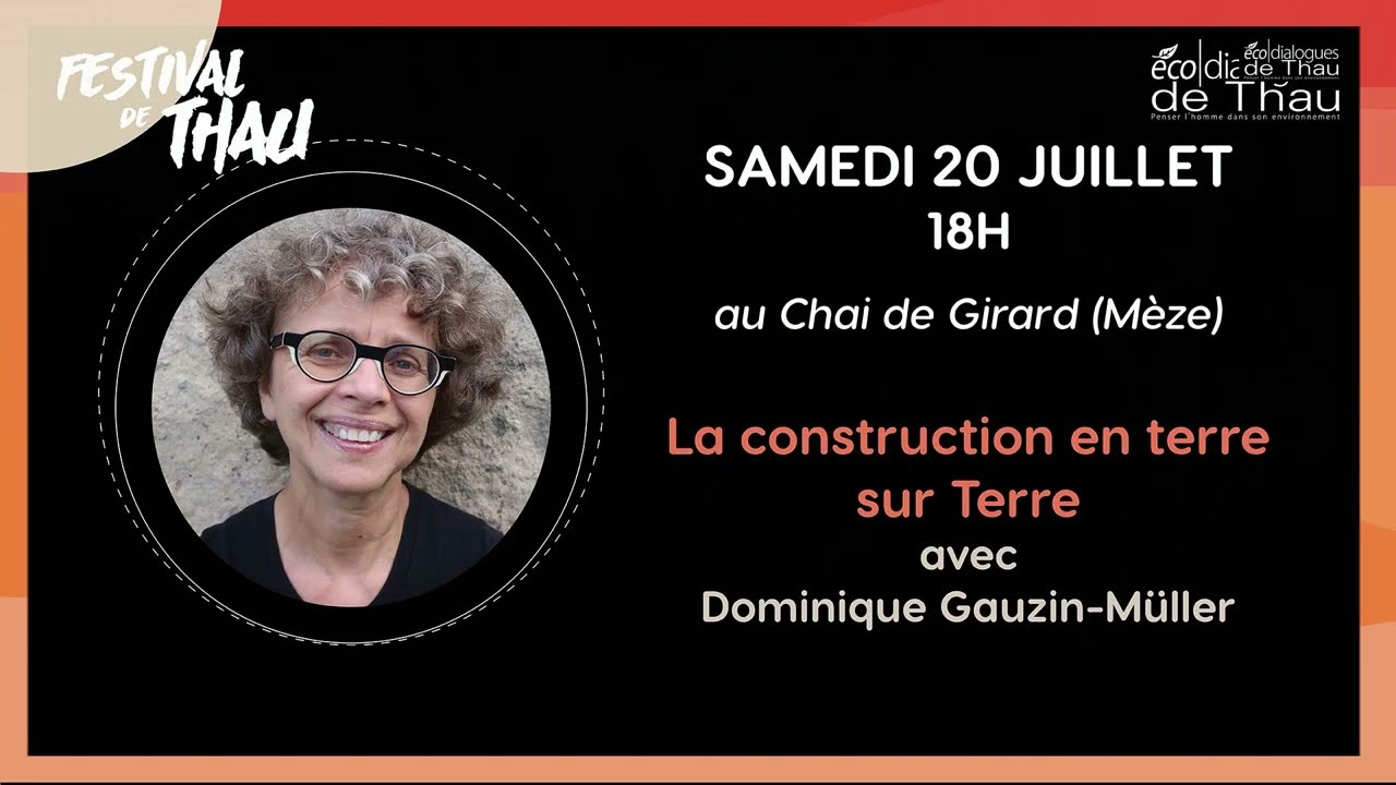 Éco-dialogue "La construction en terre sur Terre" avec Dominique Gauzin-Müller